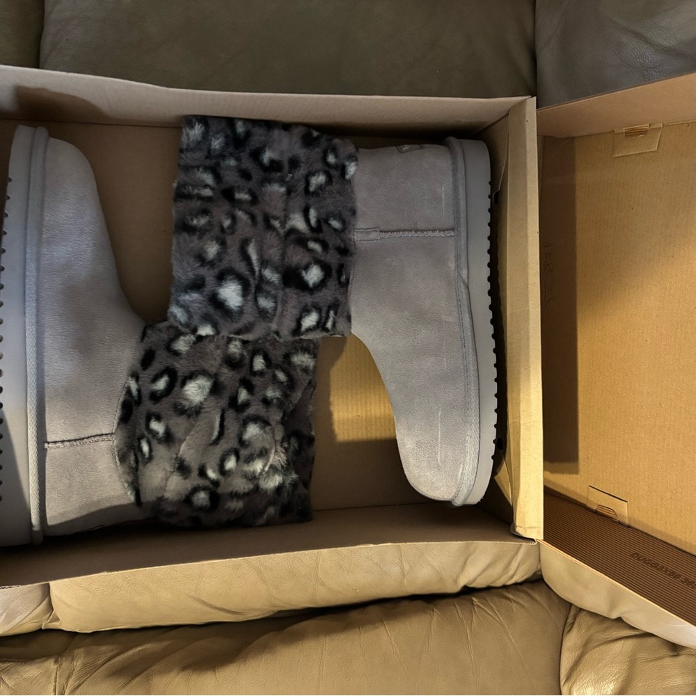 UGGs Koolaburra Gray Leopard Print Women's Boots
